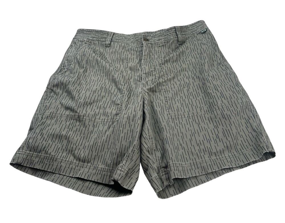 Howler Brothers Clarksville Walk Shorts Mens 36 Olive Gray Stretch Cotton Twill